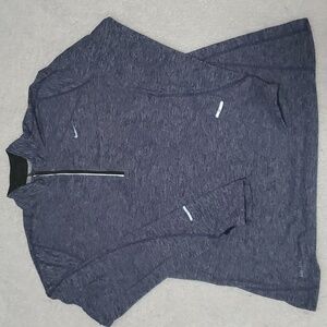 NIKE DRI Fit purple Performance Shirt. Xl. Half Zip. Thumb Holes